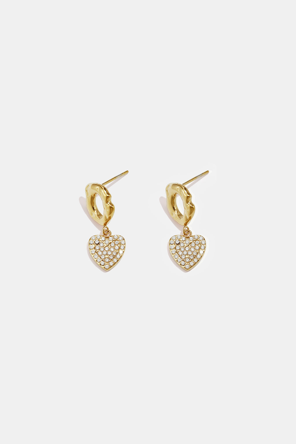 Stainless Steel Drop Earrings Heart Simple Daily Simple Series Women's jewelry