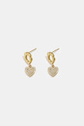 Stainless Steel Drop Earrings Heart Simple Daily Simple Series Women's jewelry
