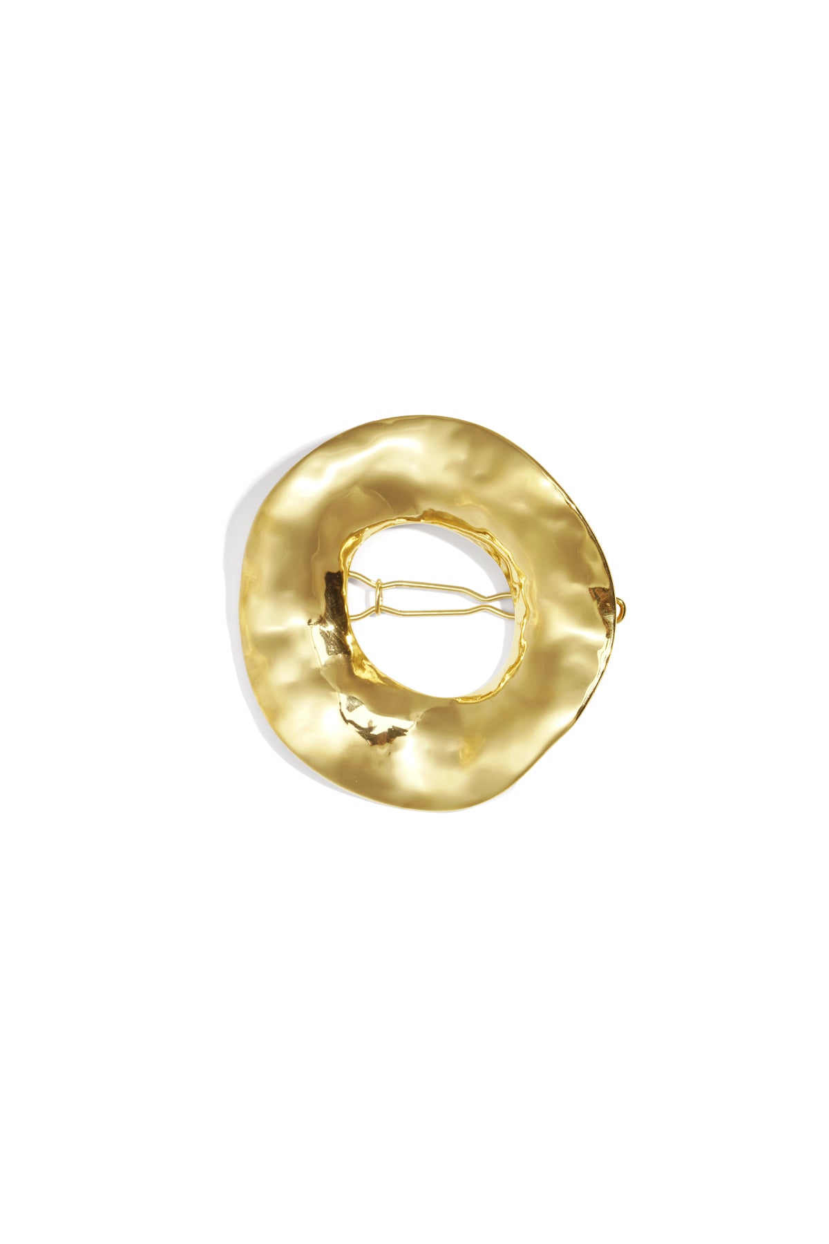 Circle Brooch – Gold-Plated Steel