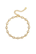 Bracelet with round cubic zirconia stones
