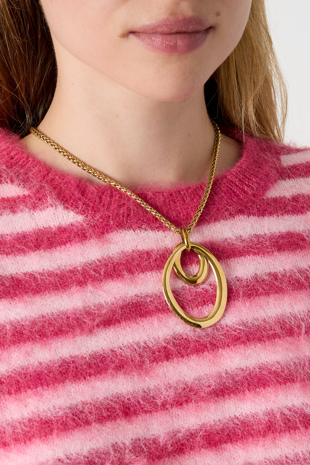 Stainless Steel Pendant necklaces Circle Casual Daily Simple Series Women's jewelry