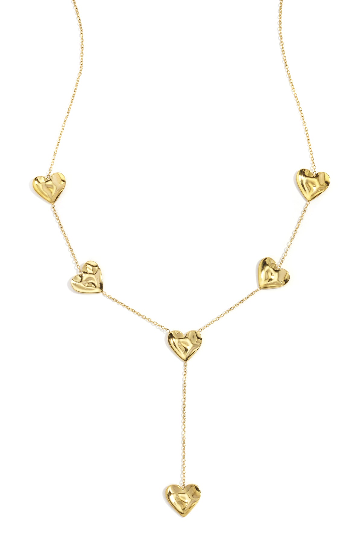 Heart Pendant Necklace – Gold-Plated Steel