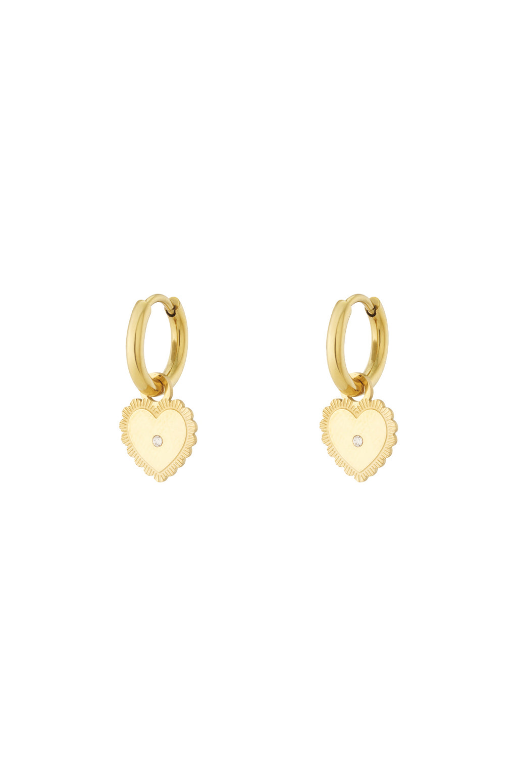 Mini dot heart earrings