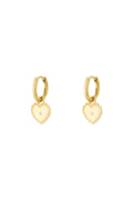 Mini dot heart earrings