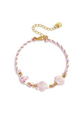 Charming Pink and Green Beaded Bracelet for Summer