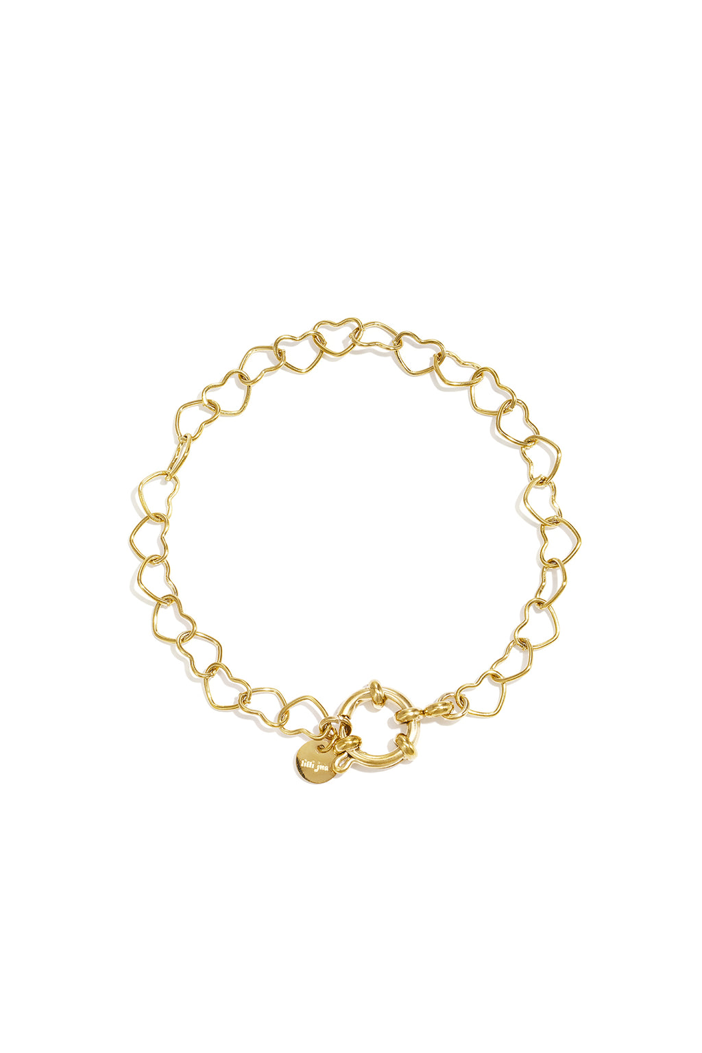 Heart Chain Bracelet – Gold-Plated Steel