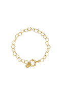 Bracelet with front clasp and heart-shaped links