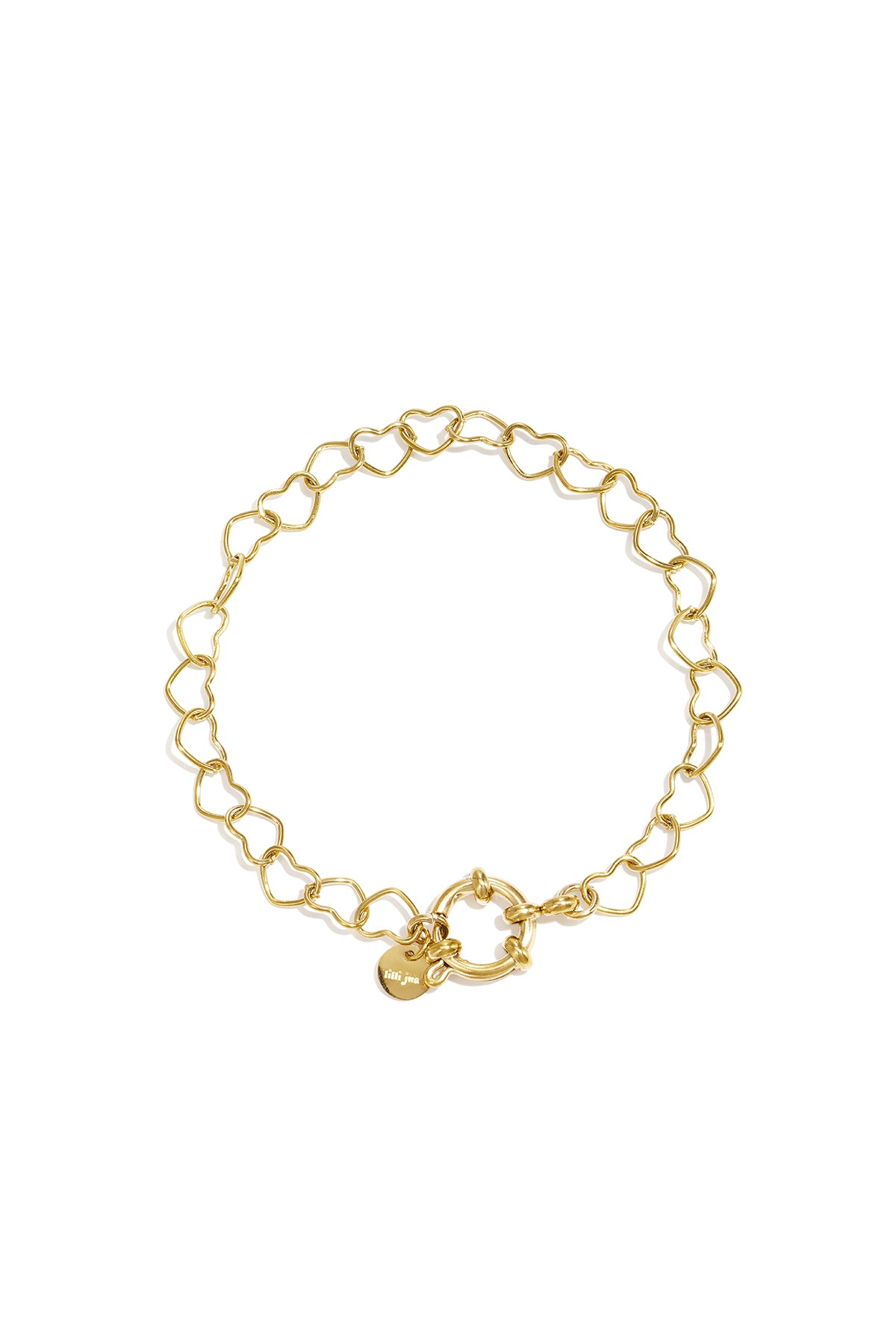 Heart Chain Bracelet – Gold-Plated Steel