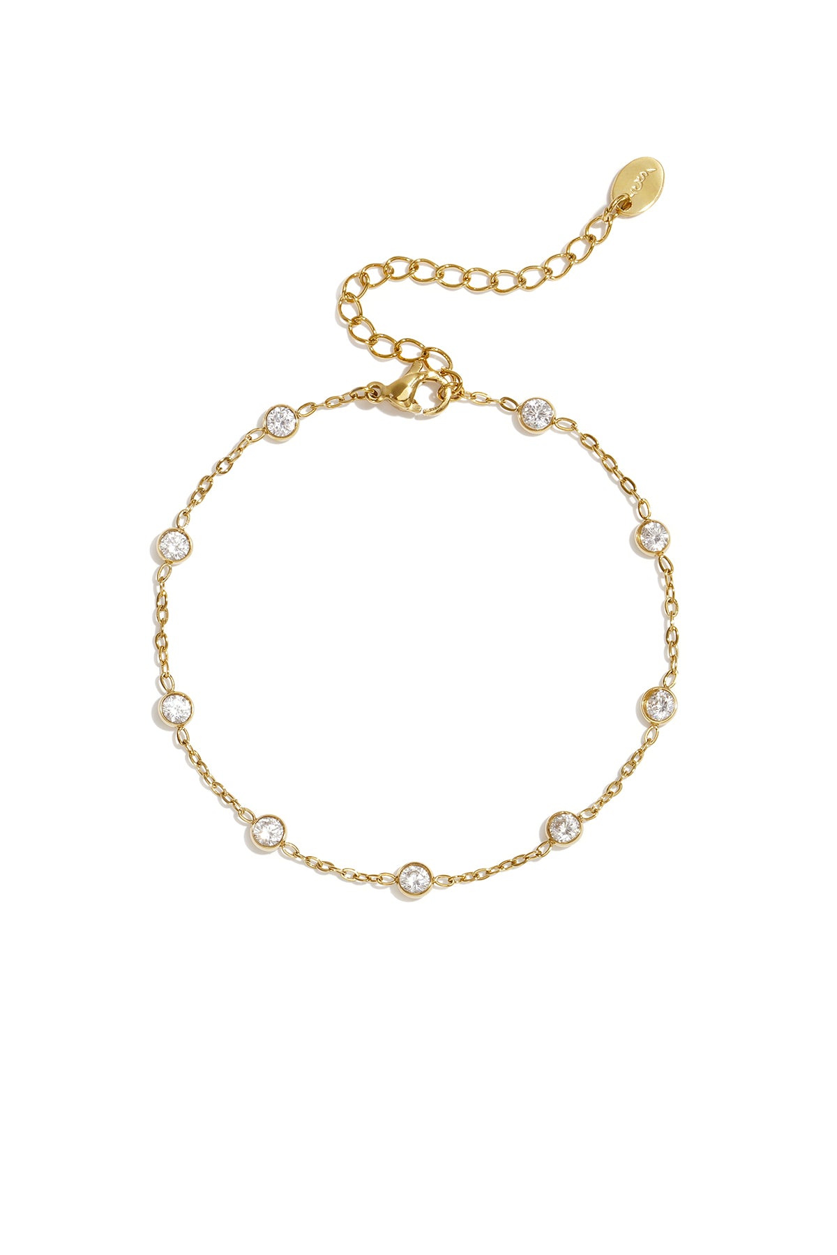 Stainless Steel Charm Bracelets Circle Simple Daily Simple Series Women's jewelry