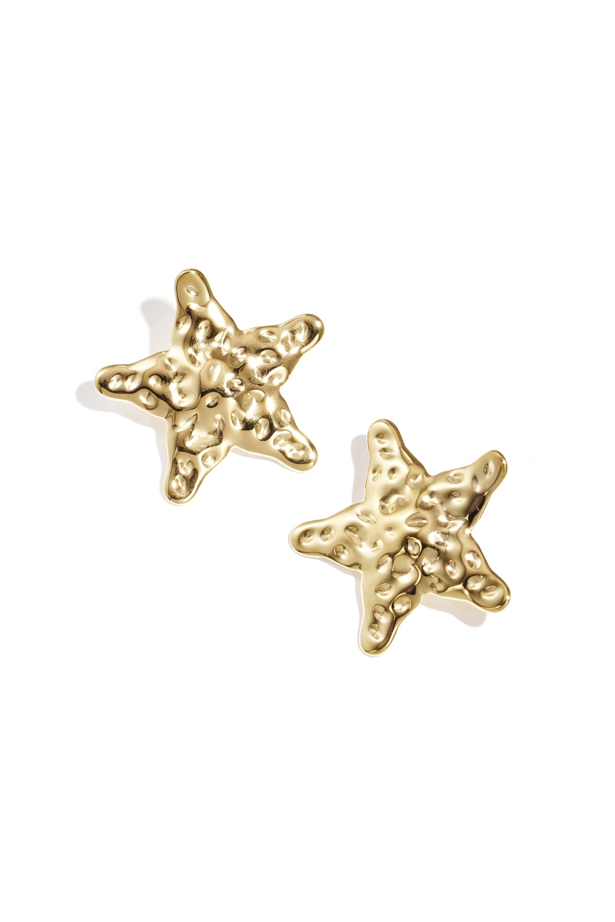 Star Stud Earrings – Gold-Plated Steel