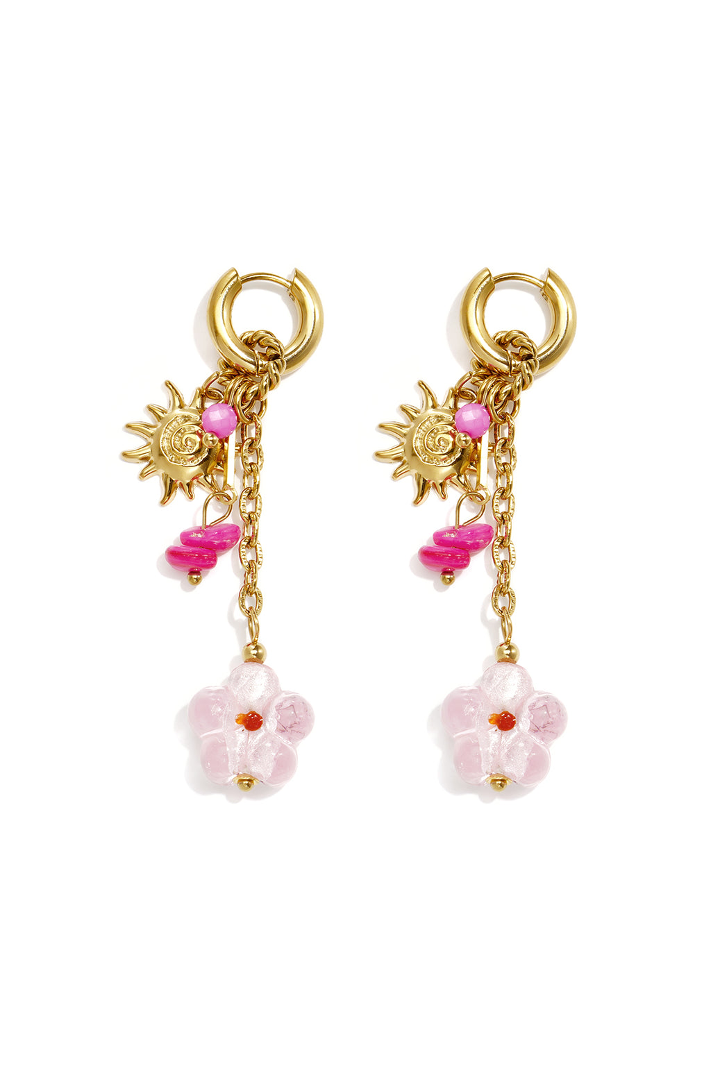 Stainless Steel Beads Earrings Flower Casual Holiday/Beach Romantic Series Women's jewelry