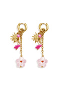 Stainless Steel Beads Earrings Flower Casual Holiday/Beach Romantic Series Women's jewelry