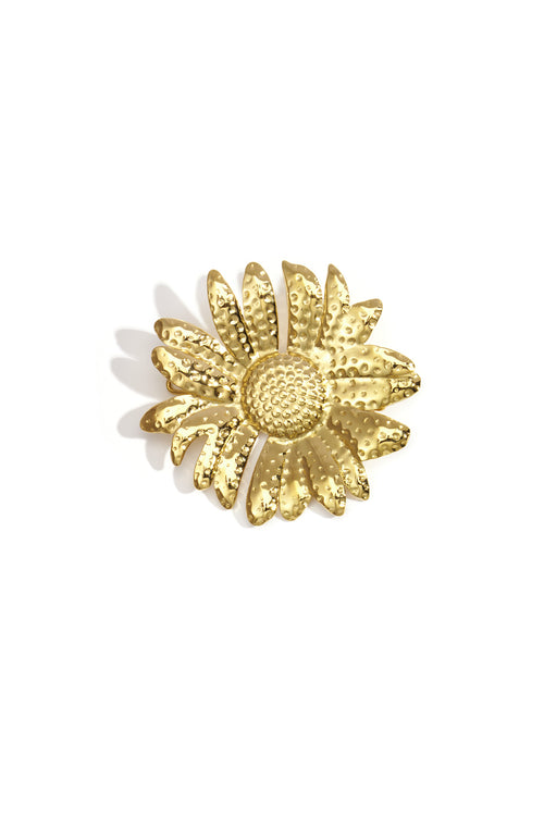 Flower Brooch – Gold-Plated Steel