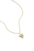 Necklace with hanging heart and pearls