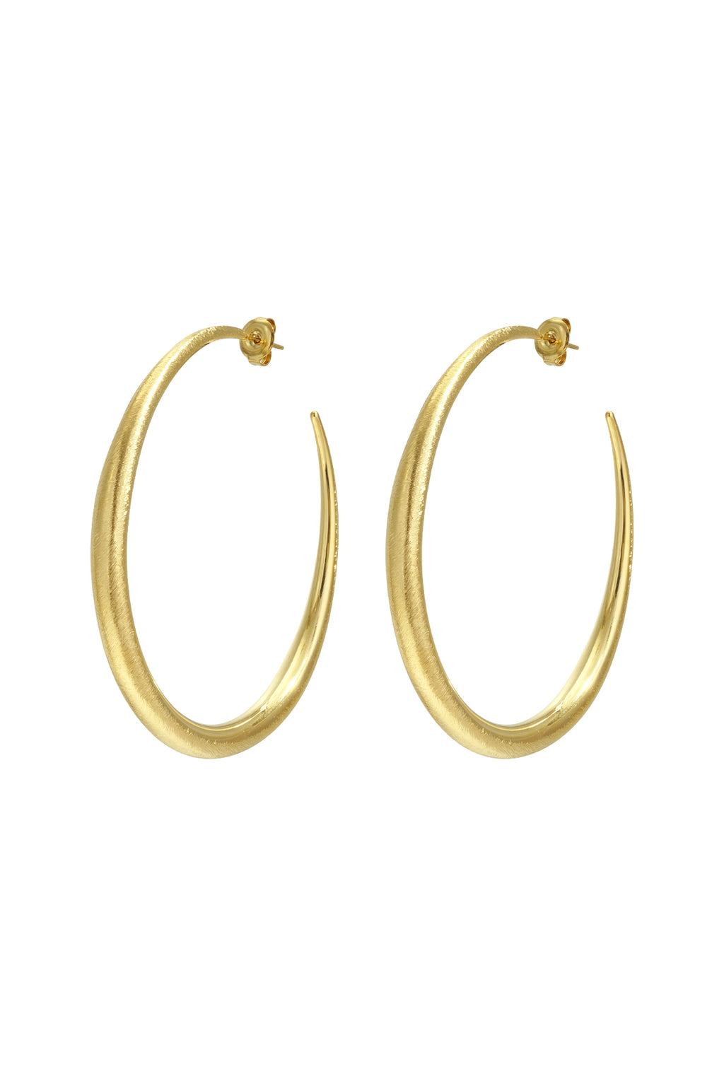 Circle Hoop Earrings – Silver-Tone Steel