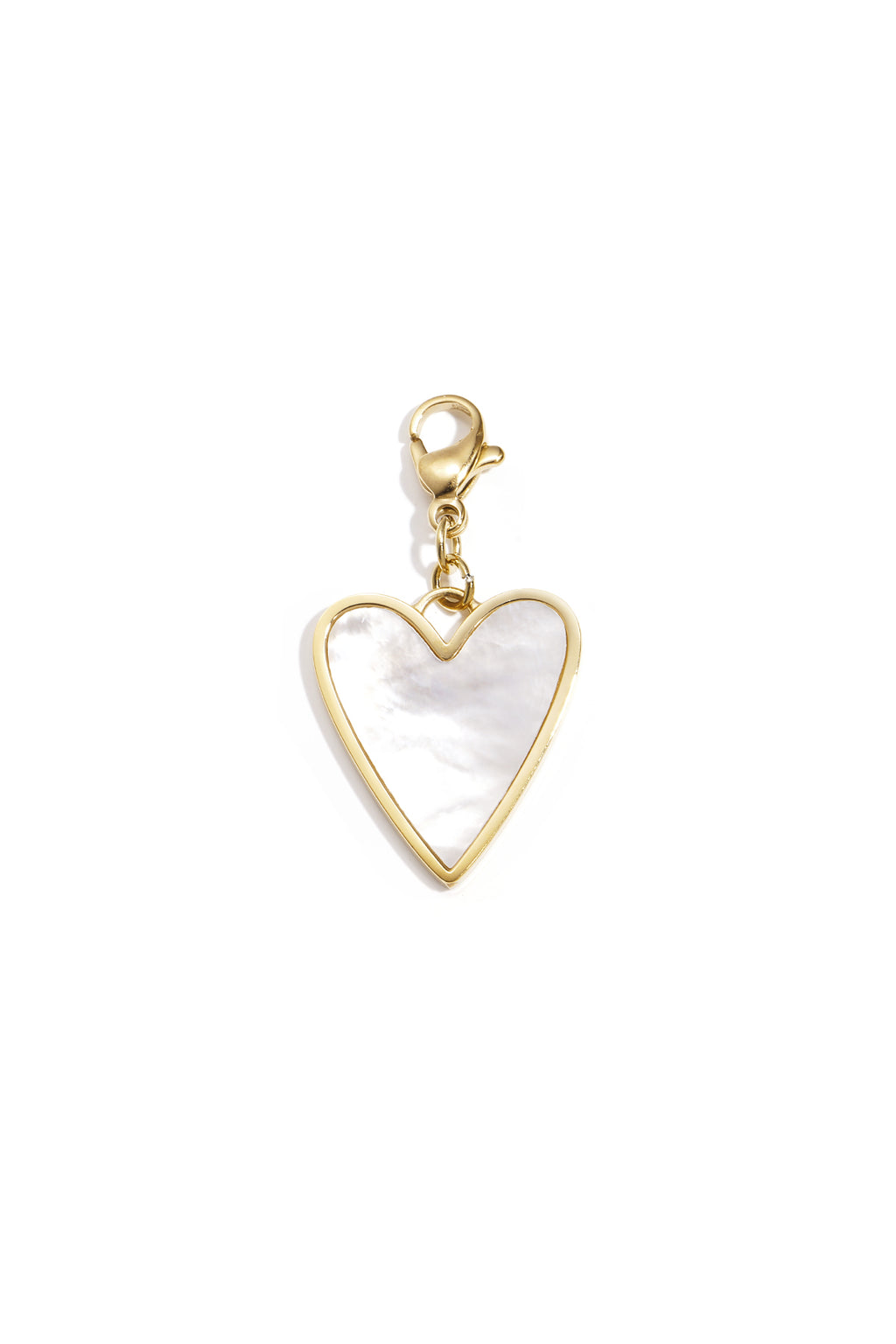 Jewelry charm mother-of-pearl heart DIY