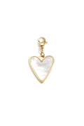 Jewelry charm mother-of-pearl heart DIY