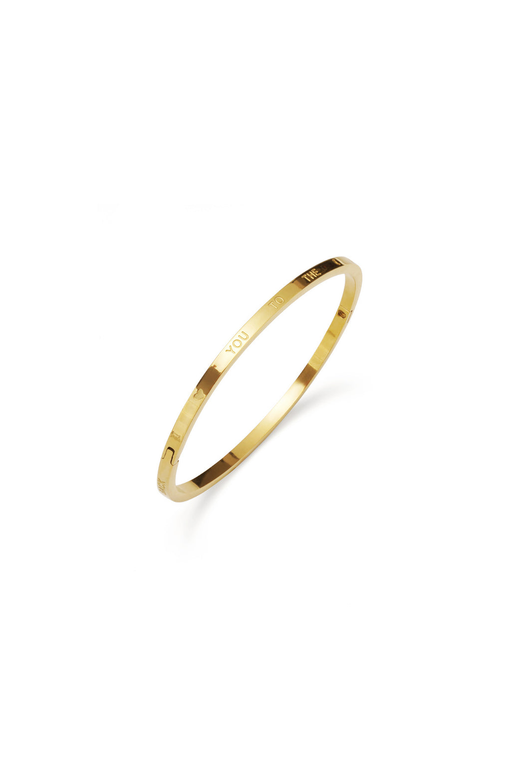 Letter Bangle – Gold-Plated Steel