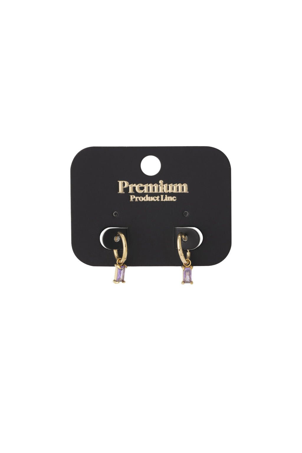 Earrings elongated stone - Gold color/white