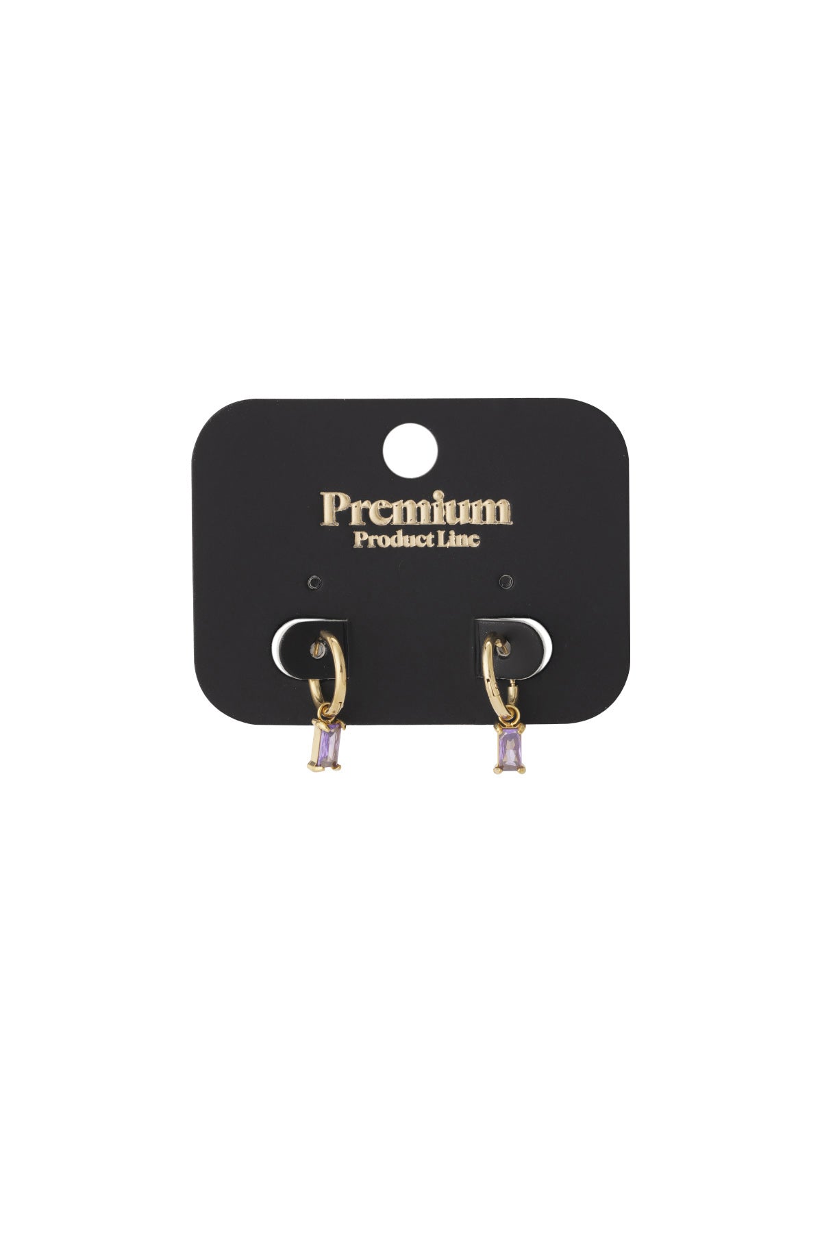 Earrings elongated stone - Gold color/white