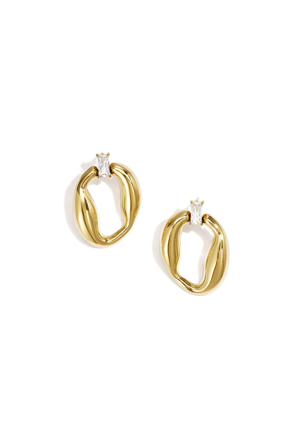 Stainless Steel Stud Earrings Irregular Shape Simple Daily Simple Series Women's jewelry