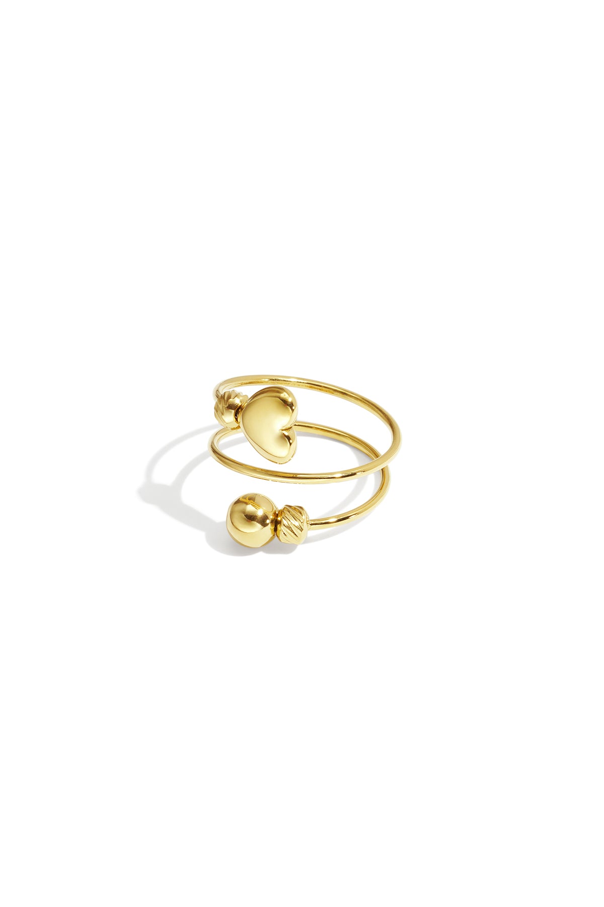 Heart Minimalist Ring – Gold-Plated Steel