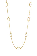 Long stainless steel chain in oval shape, simple, everyday series, women's jewelry