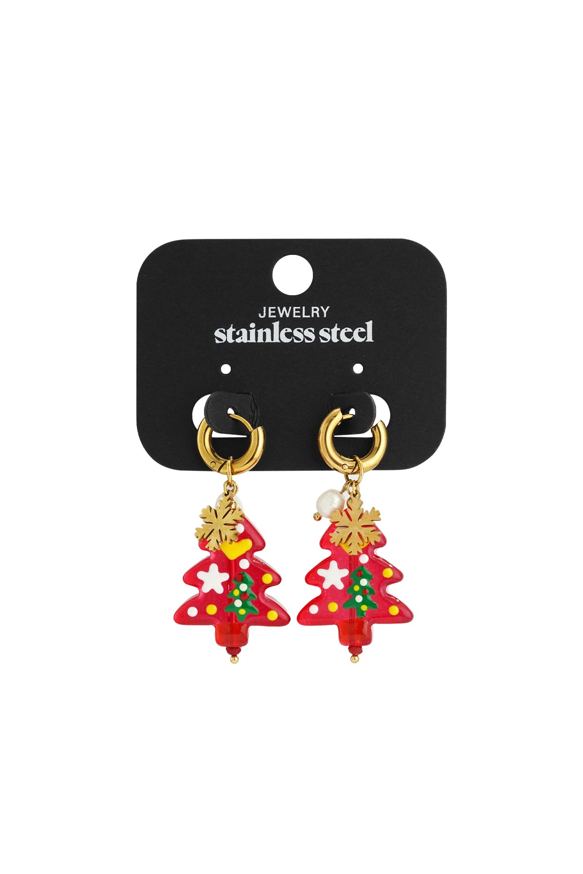 Stainless Steel Drop Earrings plant Casual Christmas Simple Series Women's jewelry