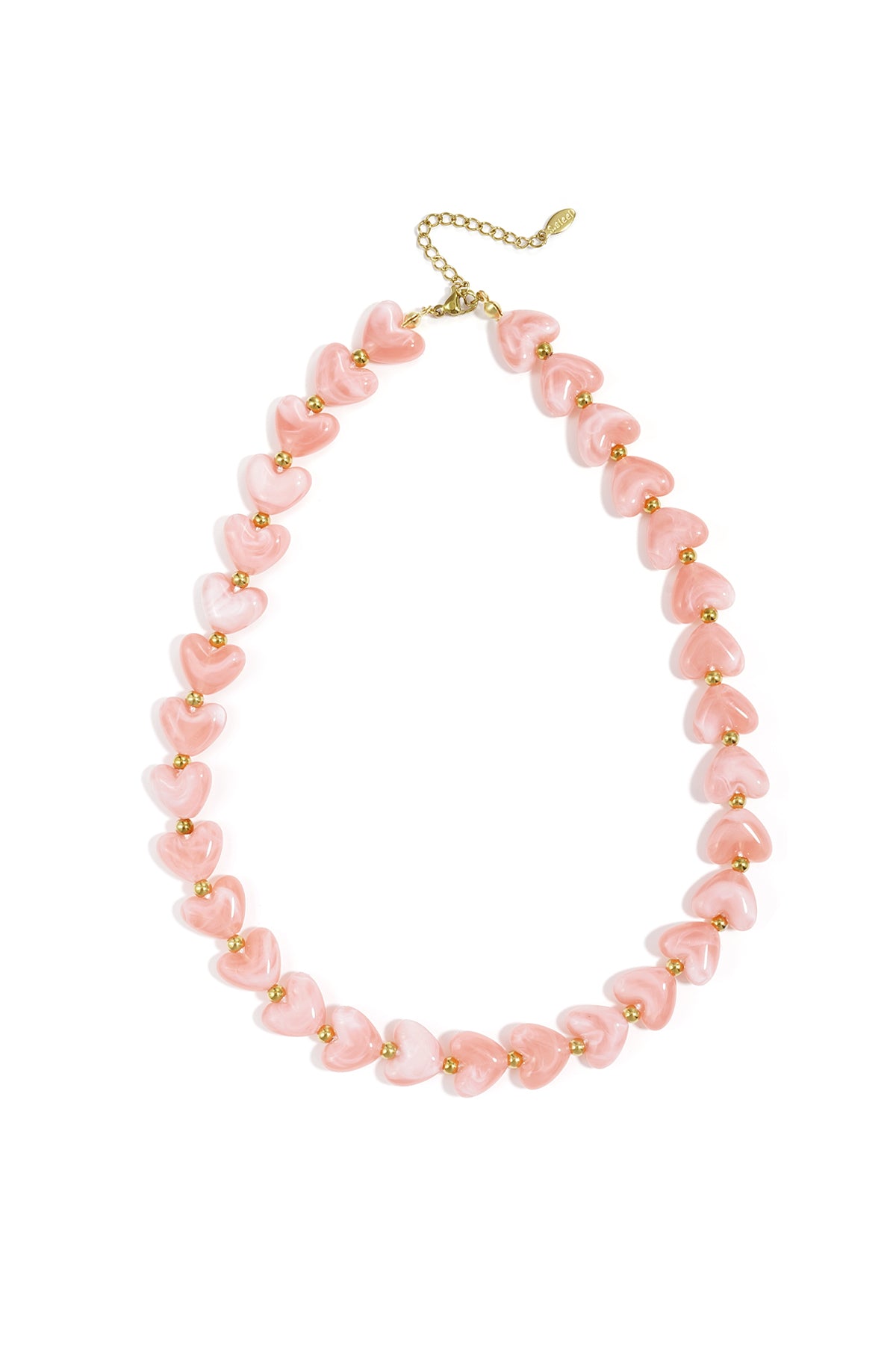 Pearl Necklace Heart made of Acrylic, 37 to 45 cm