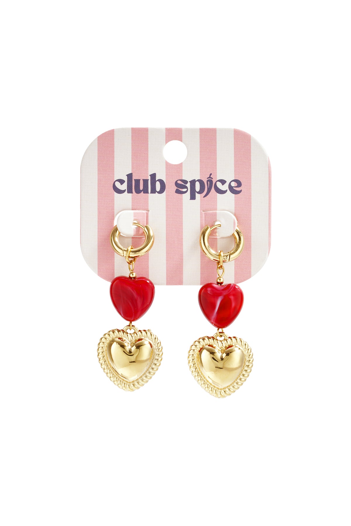 Heart-shaped pendant earrings