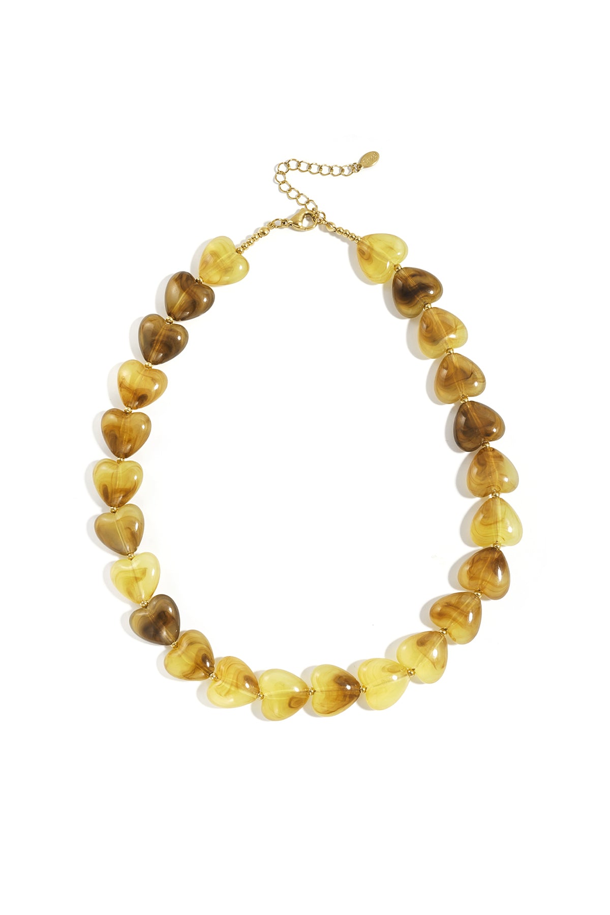 Statement Beaded Necklace – Light Pink Acrylic & Steel