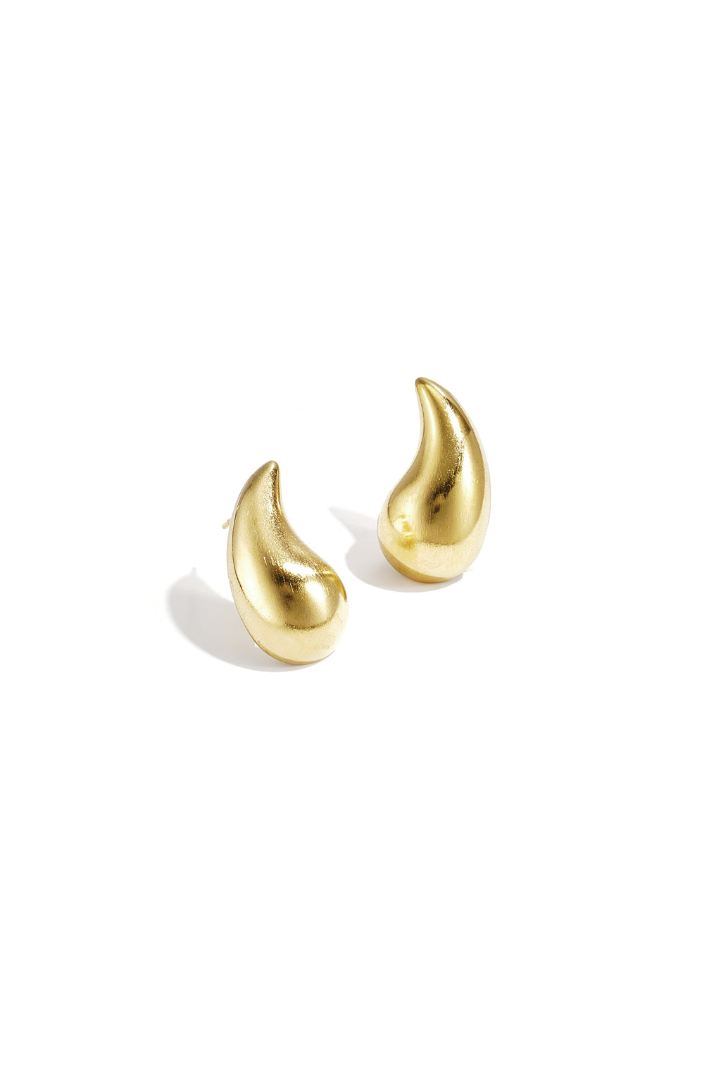 Droplet Stud Earrings – Gold-Plated Steel