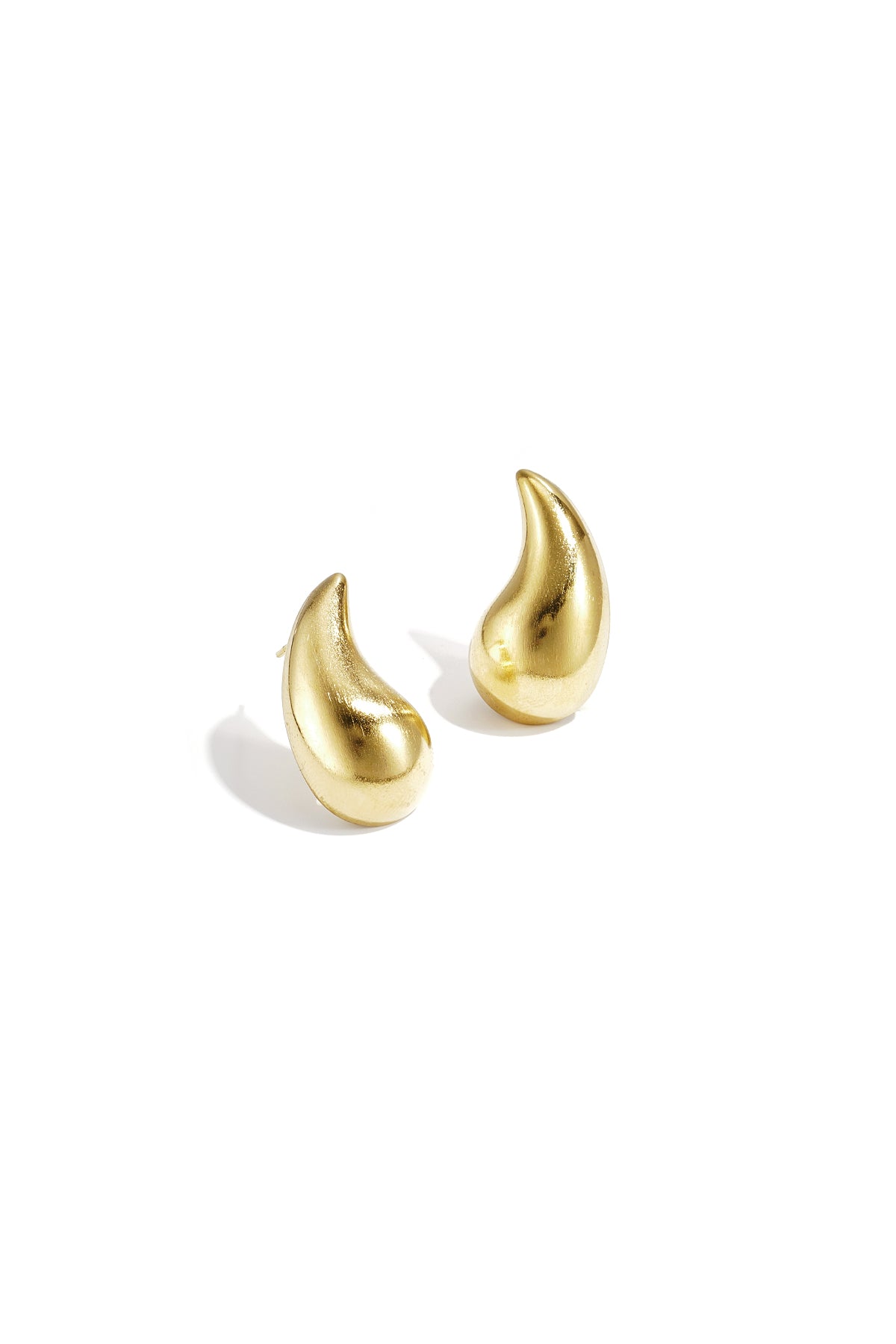 Droplet Stud Earrings – Gold-Plated Steel
