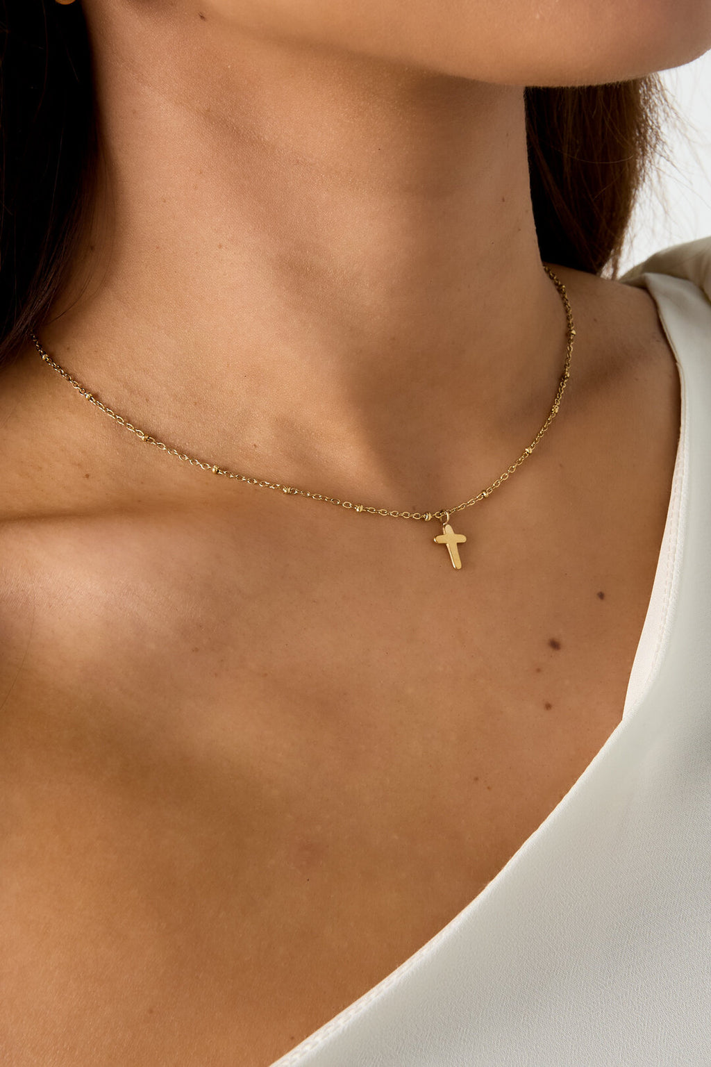Stylish Stainless Steel Cross Pendant Necklace