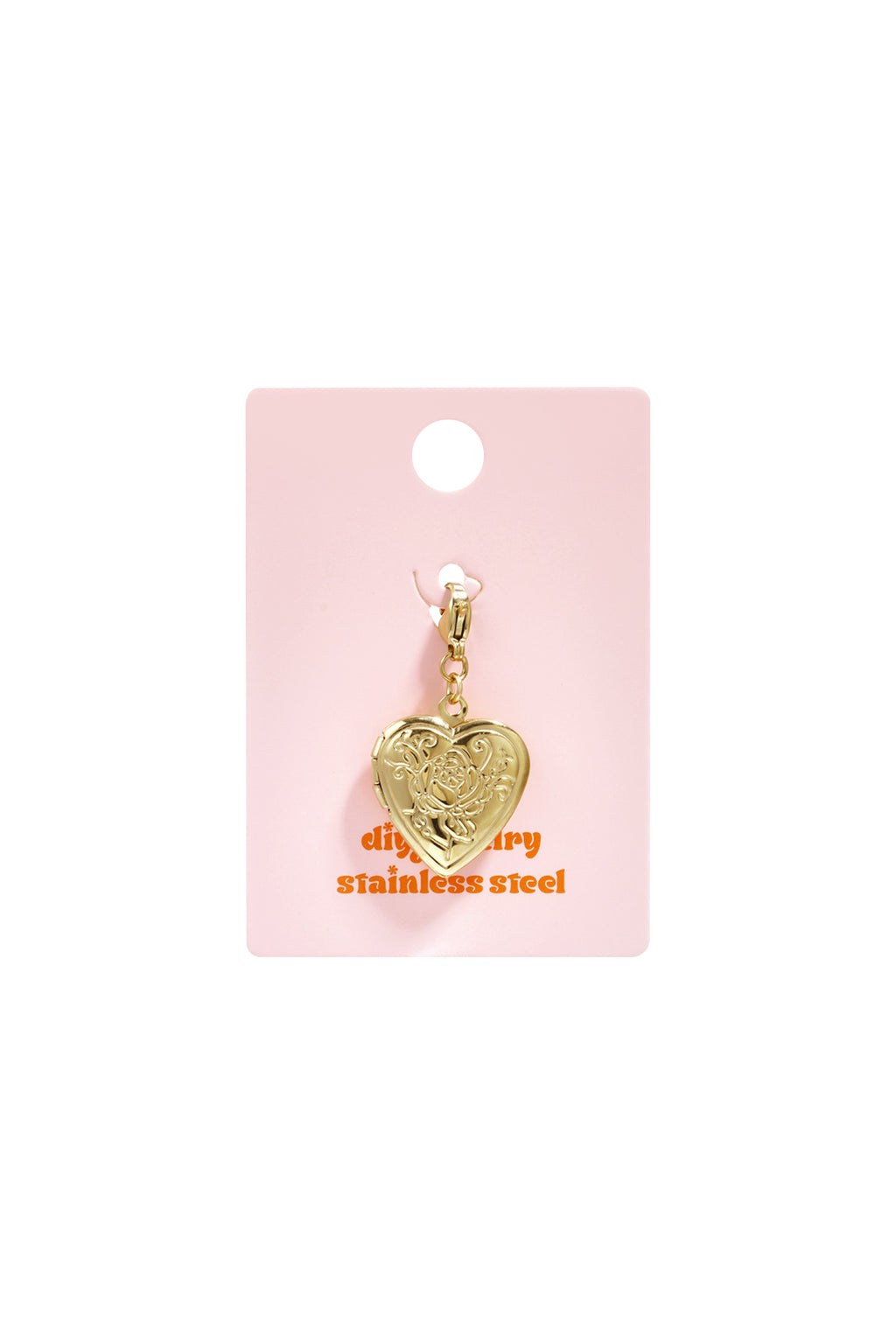 Jewelry charm heart pendant photo rose DIY
