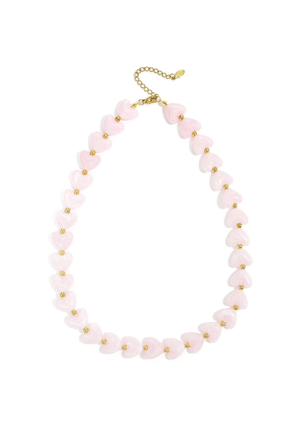 Pearl Necklace Heart made of Acrylic, 37 to 45 cm