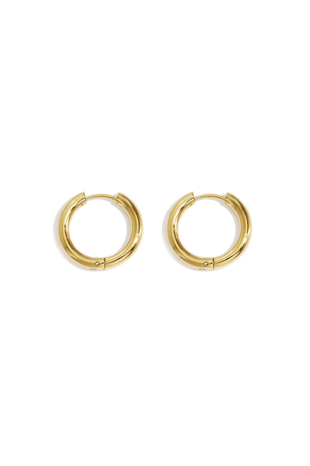 Creoles simple XL Gold Color Stainless Steel