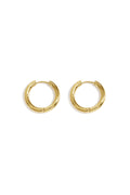 Creoles simple XL Gold Color Stainless Steel
