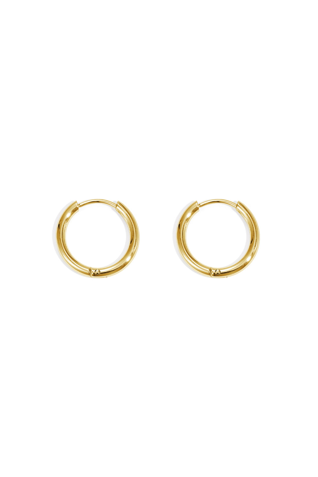 Circle Hoop Earrings – Gold-Plated Steel