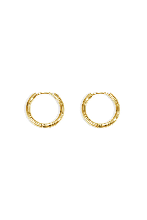 Circle Hoop Earrings – Gold-Plated Steel