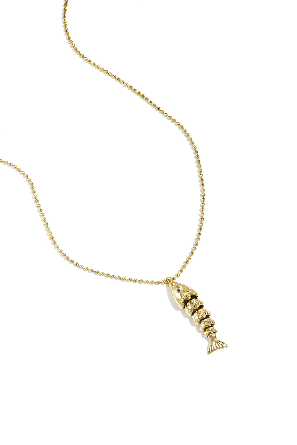 Fish Pendant Necklace – Gold-Plated Steel & Enamel