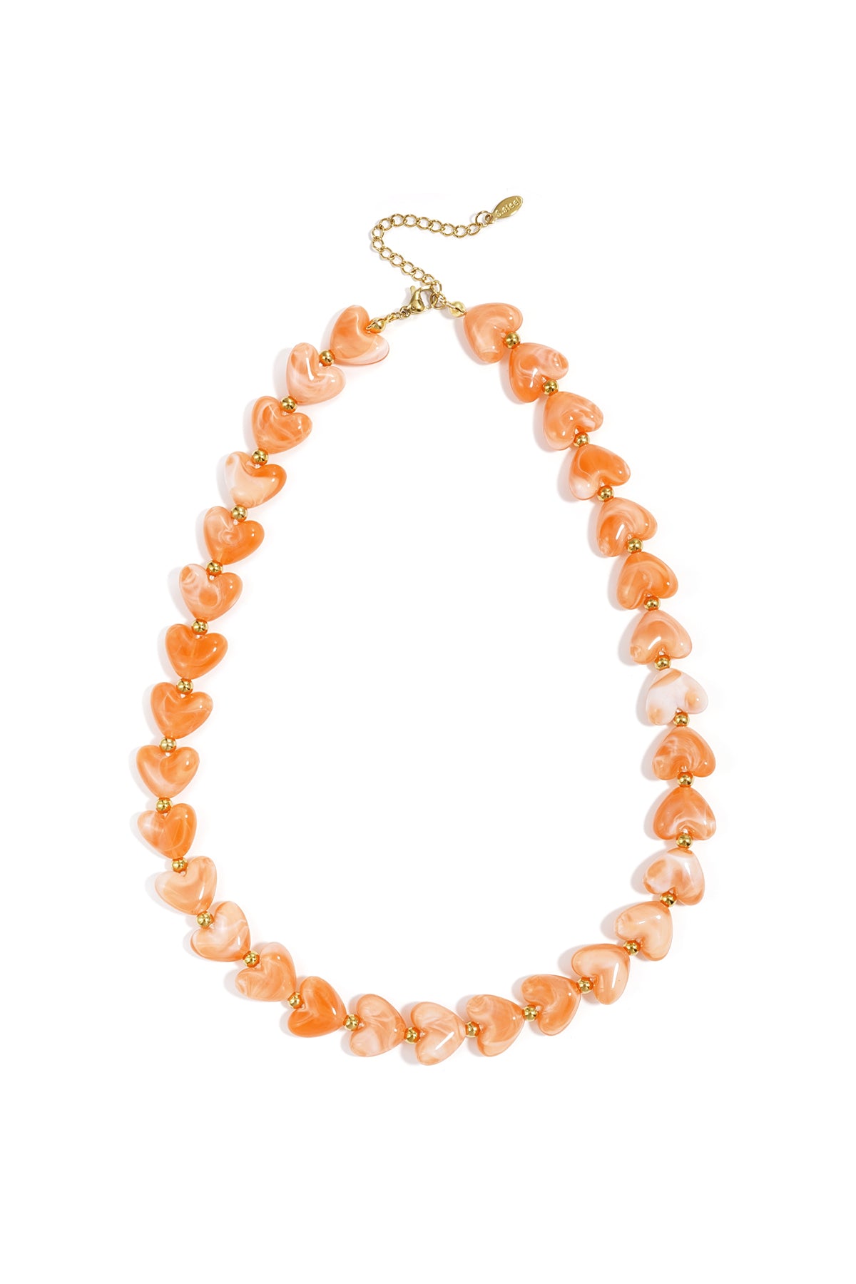 Pearl Necklace Heart made of Acrylic, 37 to 45 cm