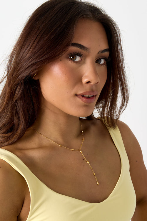 Elegant Stainless Steel Pendant Necklace - Silver & Gold