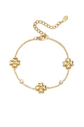 Stylish Silver & Gold Clover Charm Bracelets