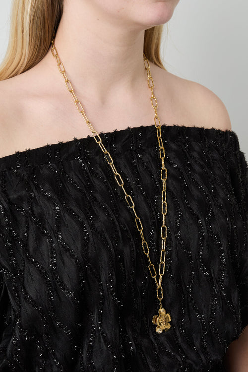 Elegant Long Necklace in Silver & Gold for Everyday Wear