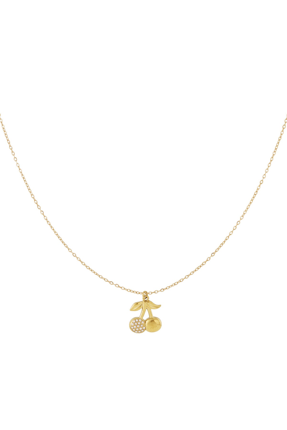 Elegant Rhinestone Fruit Pendant Necklace, All Fit