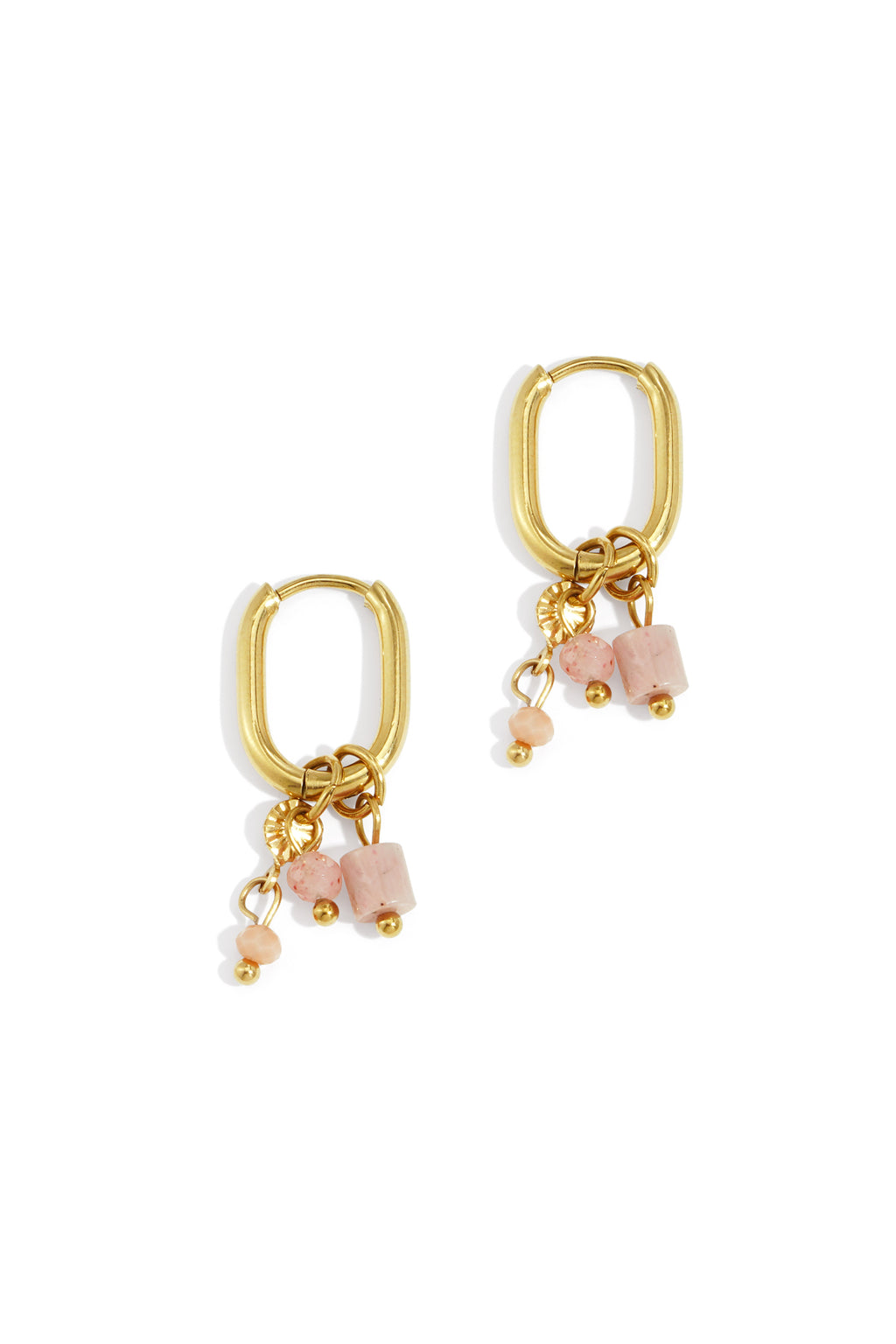 earring with black beads