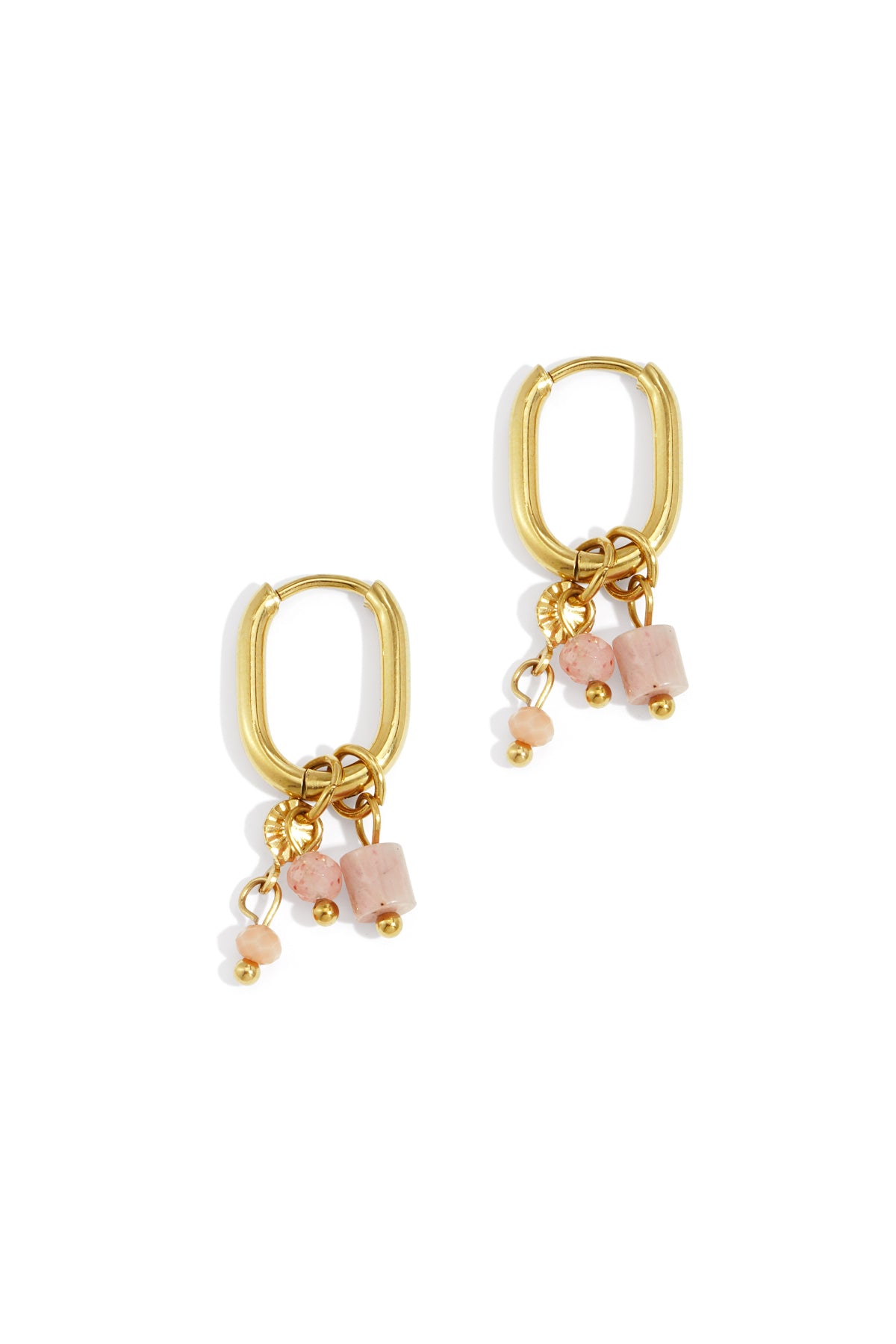 earring with black beads
