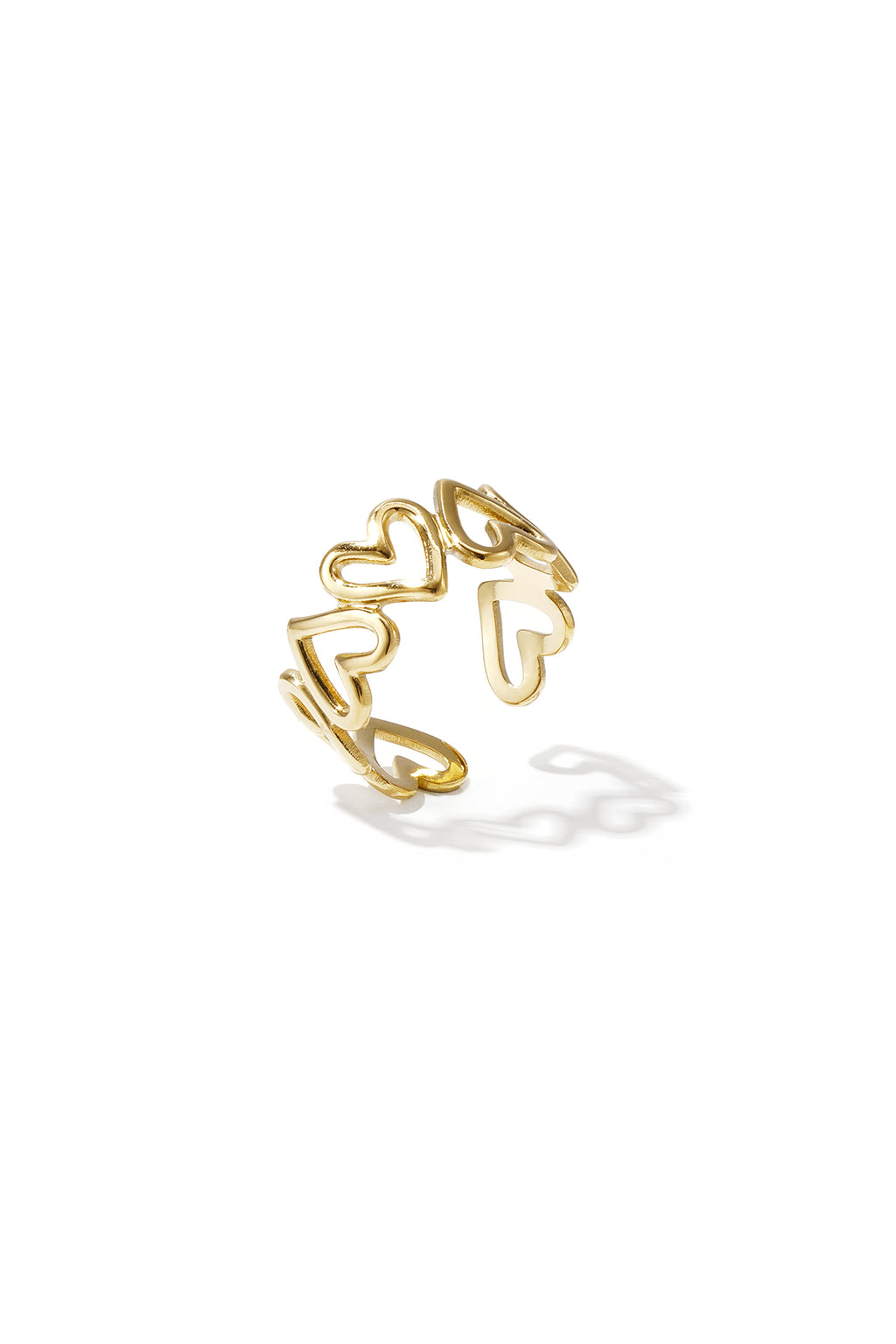 Heart Minimalist Ring – Gold-Plated Steel