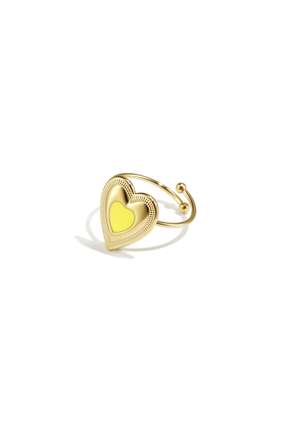 Charming Adjustable Heart Statement Ring for Her